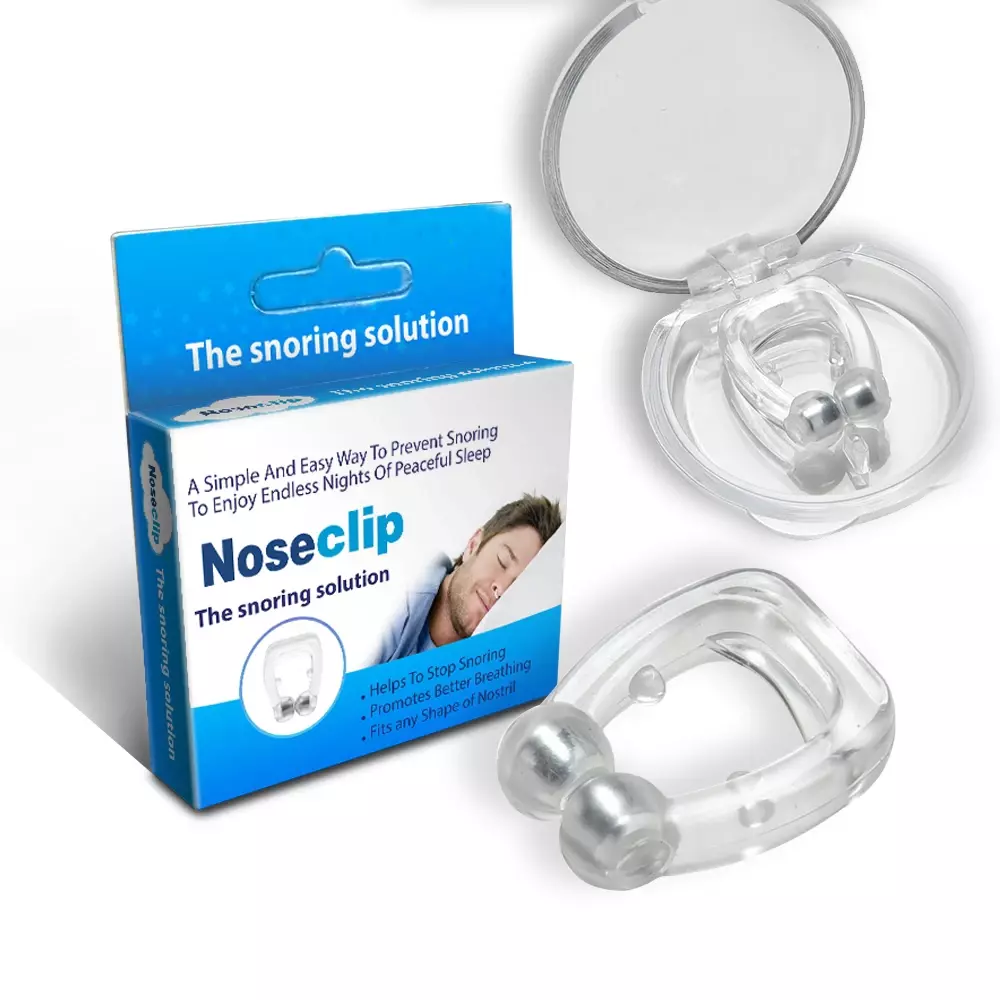 Anti-Schnarchen NoseClip, magnetischer Silikon-Nasenclip, verhindert intermittierende Apnoe, verbessert die Atmung